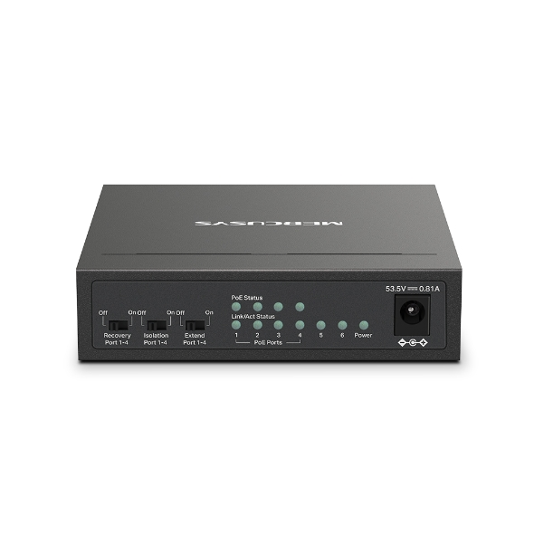 Mercusys MS106LP 6-Port 10/100Mbps Desktop Switch with 4-Port PoE+