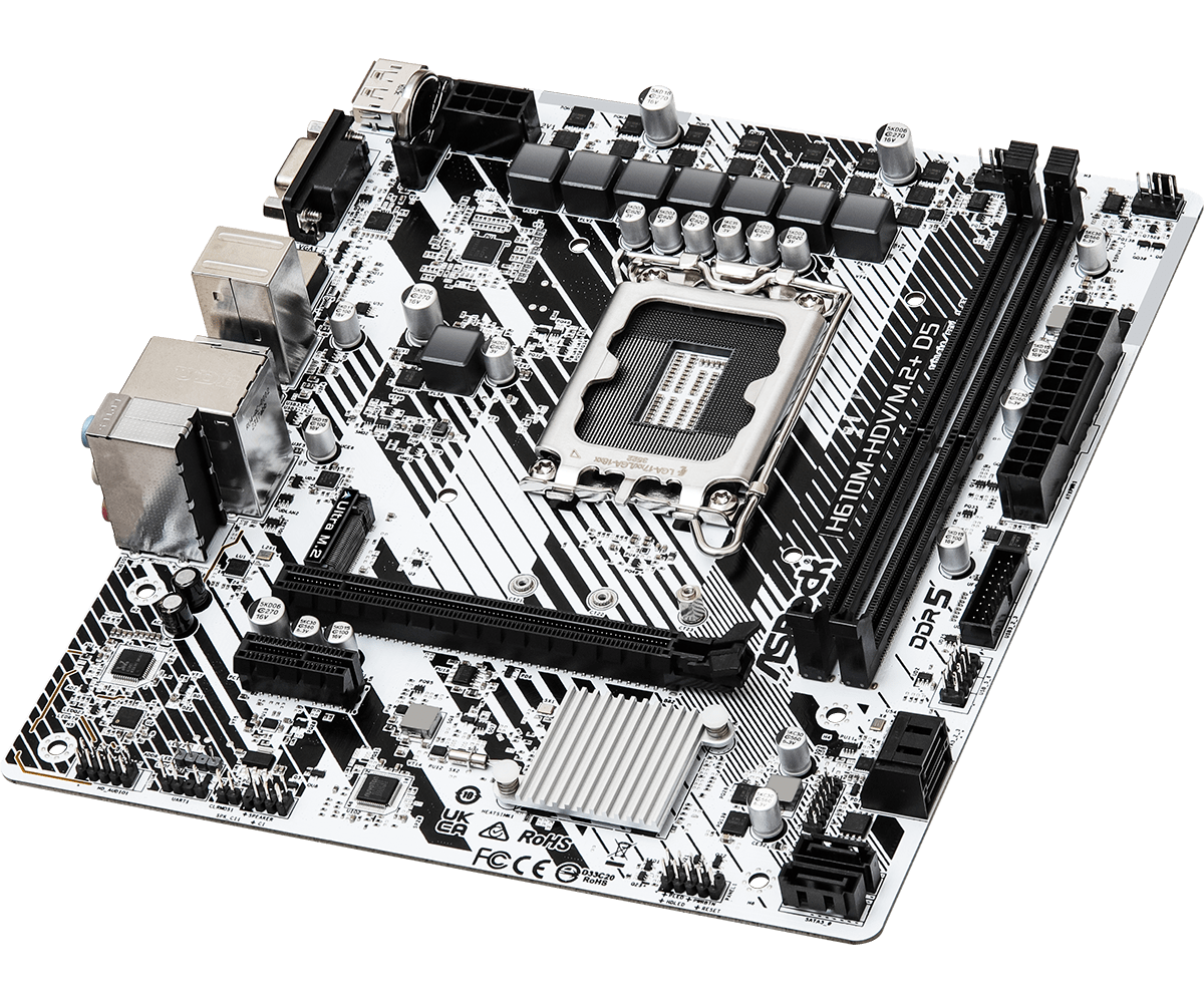 ASRock H610M-HDV/M.2+ D5 INTEL M-ATX Motherboard