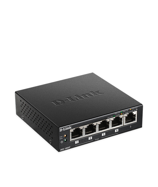 D-link 5 Port / 8 Port Gigabit Metal Desktop Switch with 4 PoE Ports