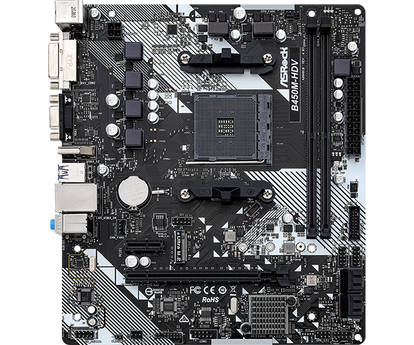 ASRock AMD B450M-HDV R4.0 MATX AM4 Motherboard