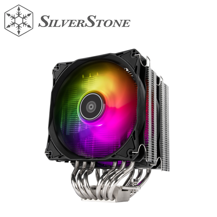 SilverStone HYD120-ARGB / HYD120W-ARGB-V2 Dual tower CPU cooler with 6 heat-pipes and dual 120mm ARGB fans