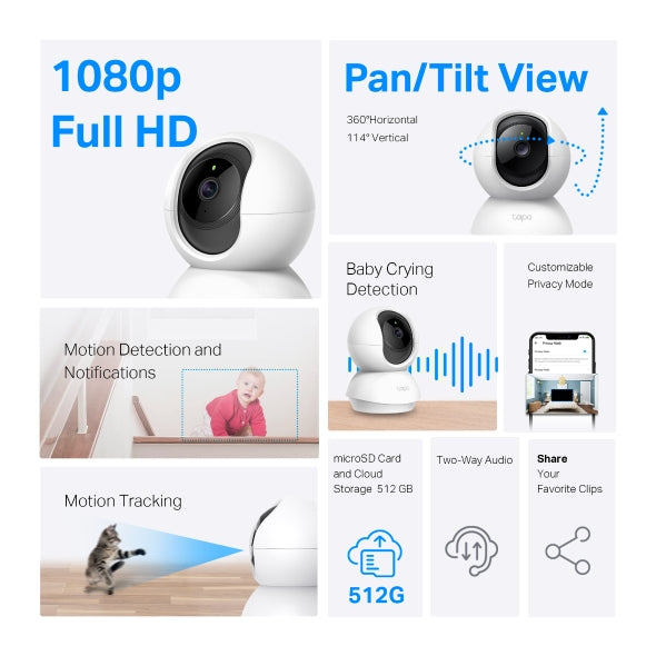 TP-Link Tapo C200C Pan/Tilt Home Security Wi-Fi Camera