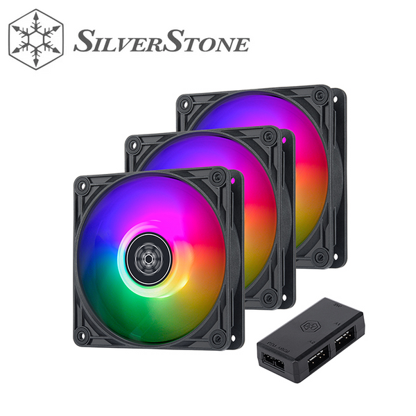 SilverStone VS120B-ARGB-3PK Performance enhanced 120mm PWM ARGB fan