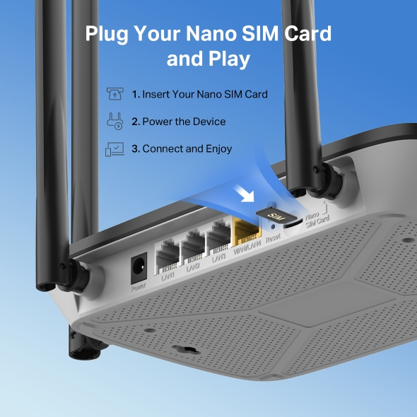 Mercusys MB115-4G 300 Mbps Wireless N 4G LTE Router