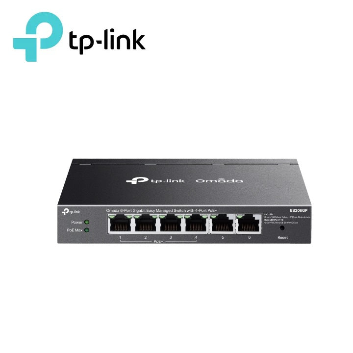 TP-Link ES206GP Omada 6-Port Gigabit Easy Managed Switch with 4-Port PoE+