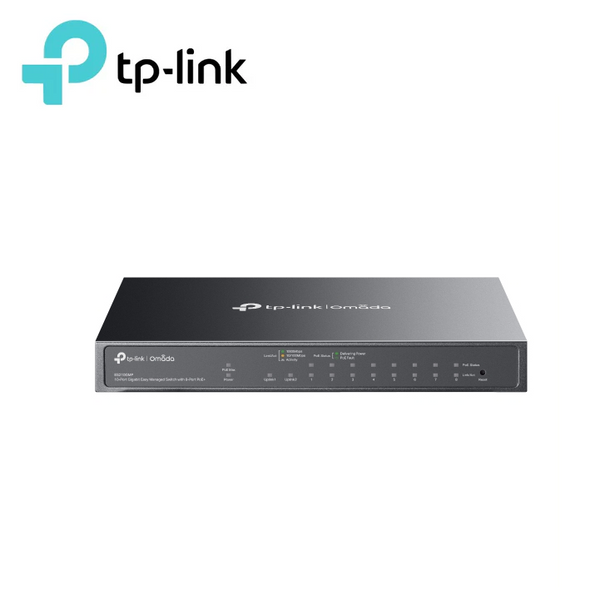 TP-LINK ES210GMP Omada 10-Port Gigabit Easy Managed Switch with 8-Port PoE+