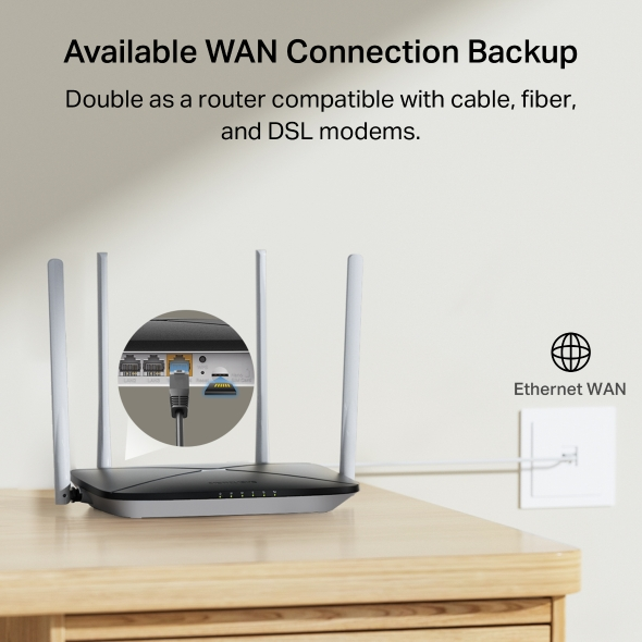 Mercusys MB135-4G AC1200 Wireless Dual Band 4G LTE Router