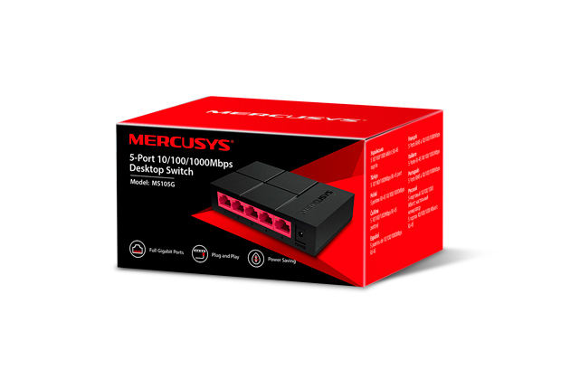 Mercusys MS105G 5-Port Gigabit 10/100/1000 Mbps Desktop Switch