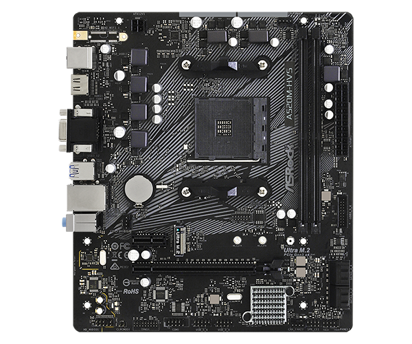 ASRock AMD A520M-HVS Micro ATX AM4 Motherboard