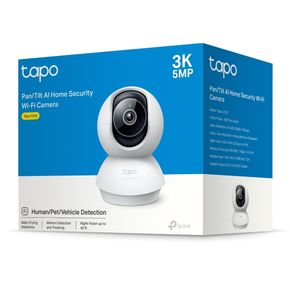 TP-LINK Tapo C230 Pan/Tilt AI Home Security Wi-Fi Camera