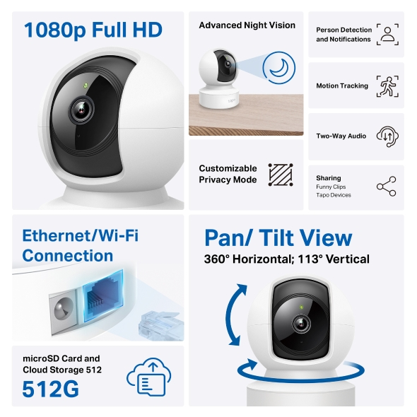 TP-Link Tapo C202 Pan/Tilt Home Security Camera