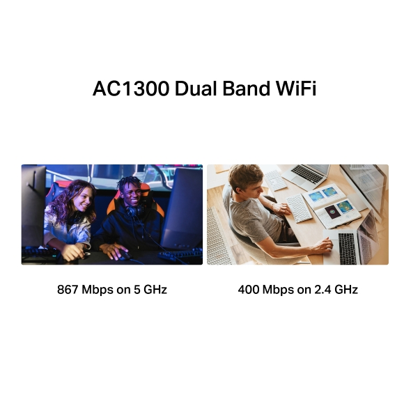 Mercusys MA30H AC1300 High Gain Wireless Dual Band USB Adapter