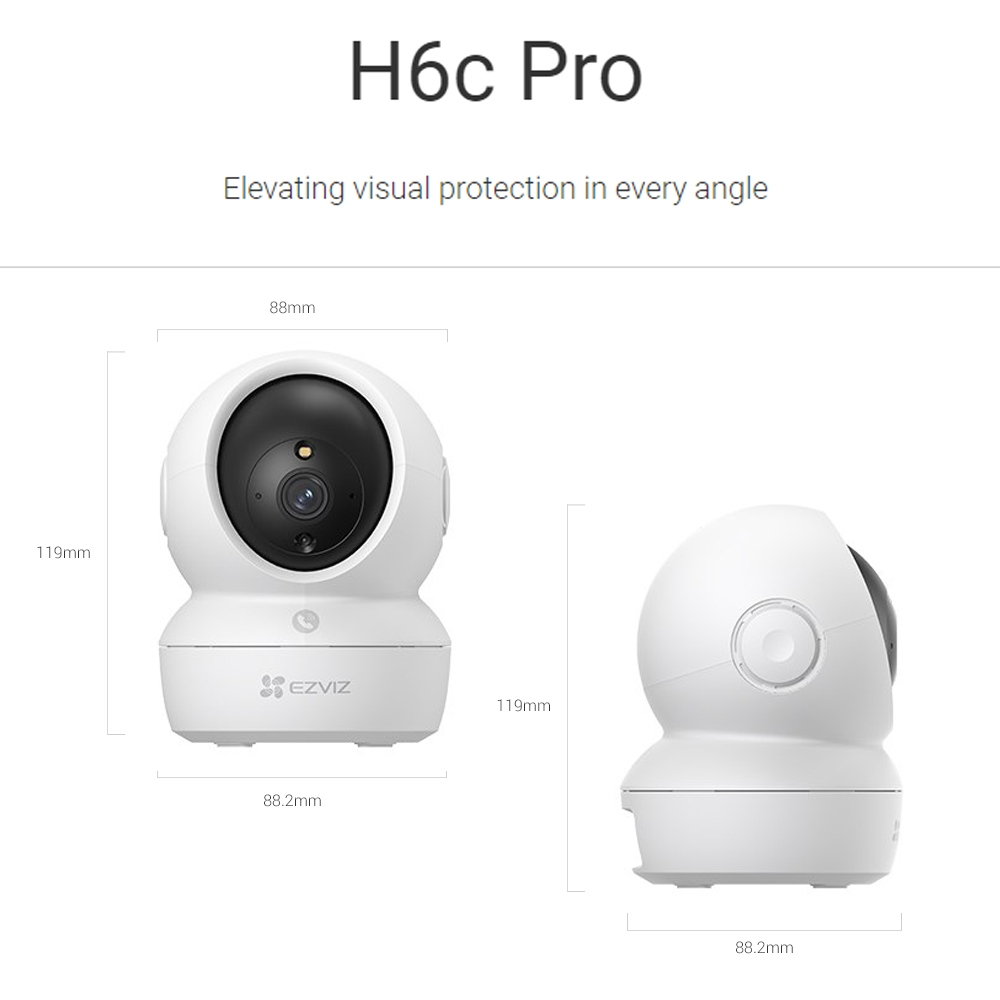 Ezviz H6C Pro 2MP Full HD 1080P Pan/Tilt Motion Detection Two Way Talk Auto Tracking H.265 Security CCTV Camera