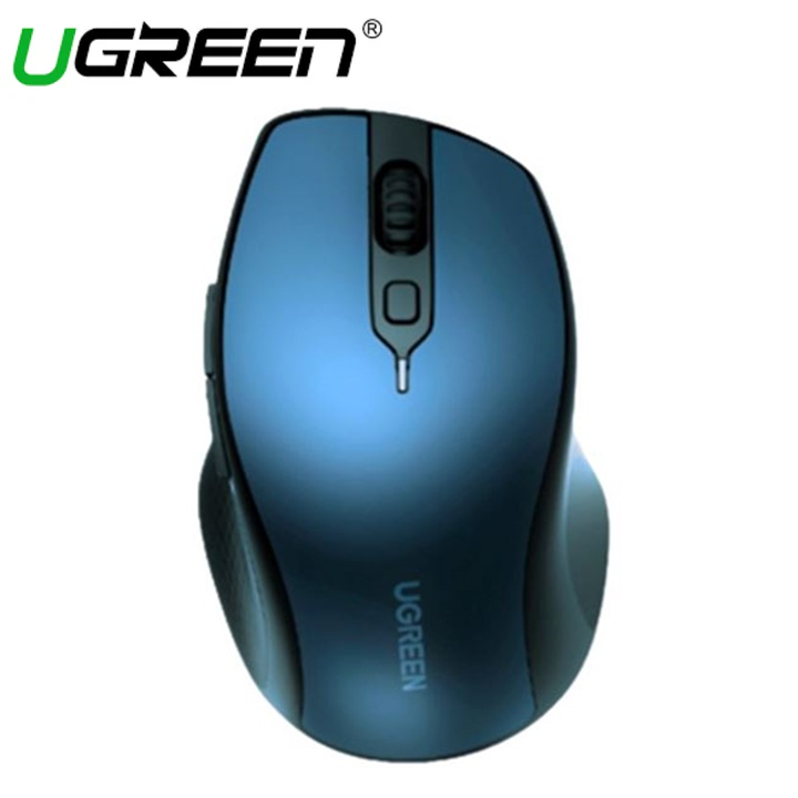 UGREEN WIRELESS SILENT MOUSE MU101 ERGONOMIC 2.4G & BLUETOOTH 5.0 4000DPI RETAIL PACK (BLACK)