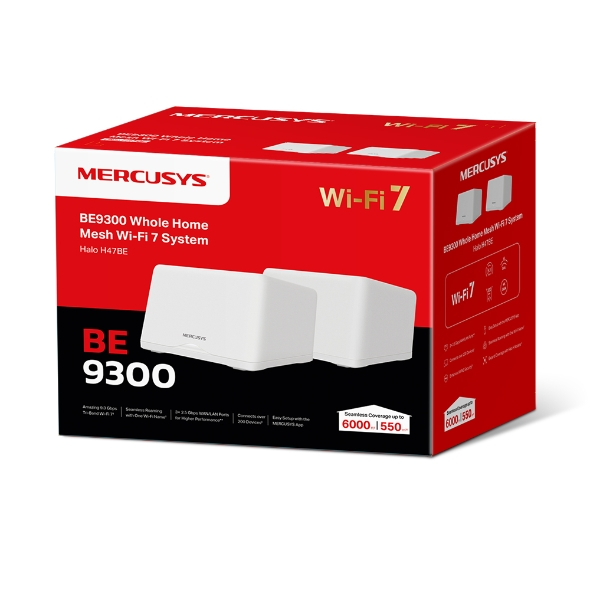 Mercusys Halo H47BE BE9300 Whole Home Mesh Wi-Fi 7 System