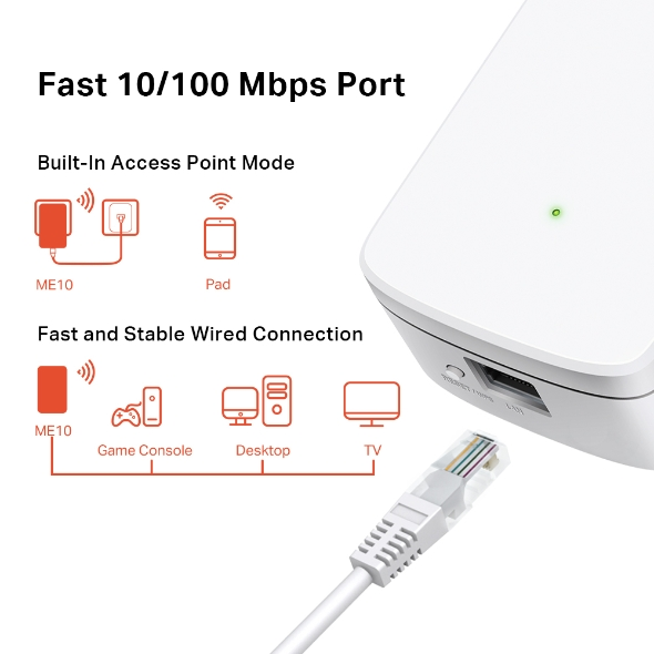 Mercusys ME10 300 Mbps Wi-Fi Range Extender