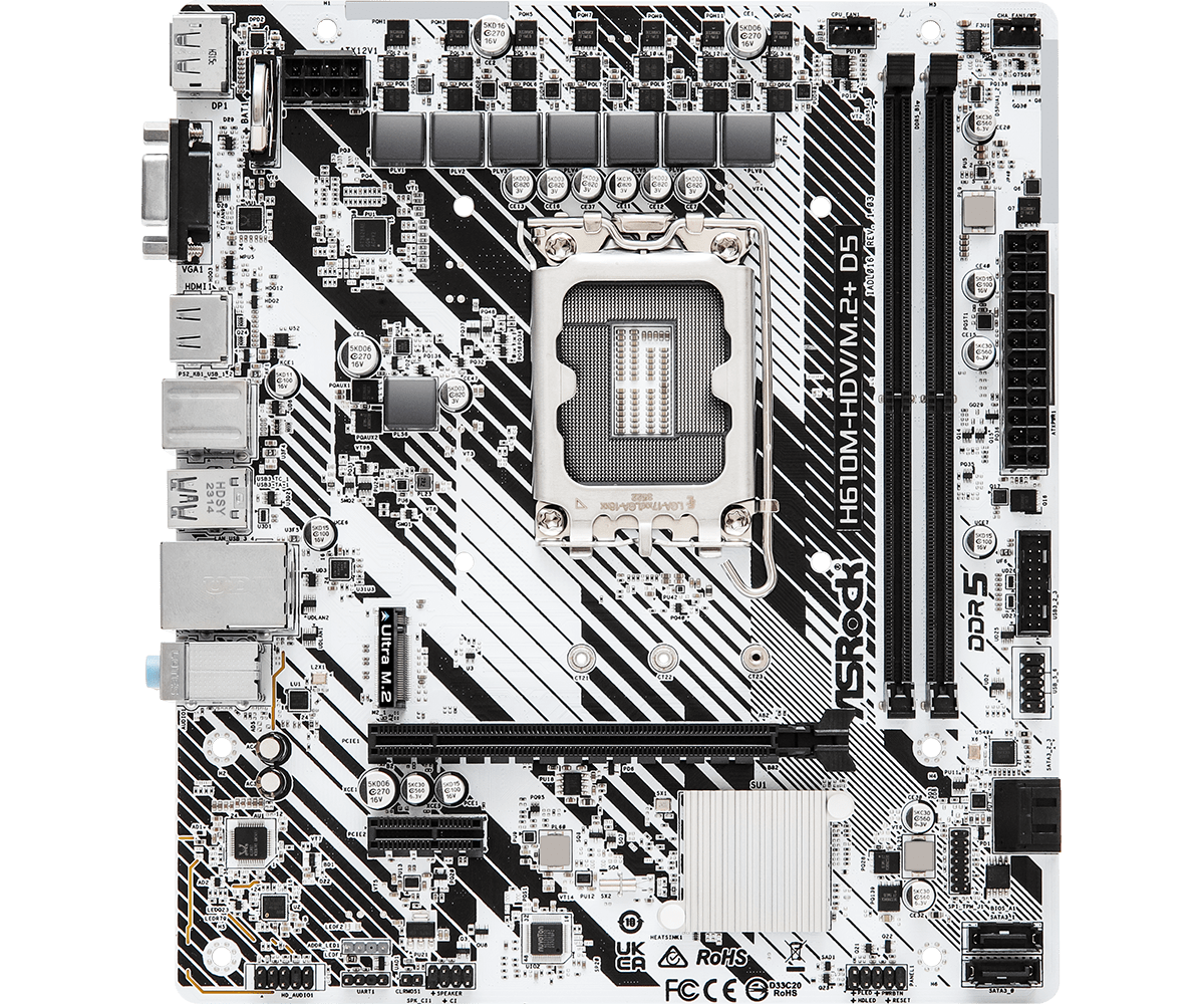 ASRock H610M-HDV/M.2+ D5 INTEL M-ATX Motherboard