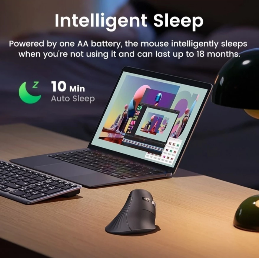 UGREEN WIRELESS MULTI-MODE VERTICAL MOUSE MU008