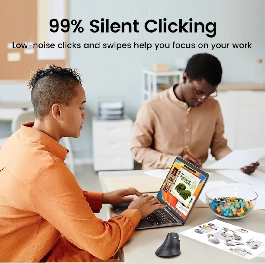 UGREEN WIRELESS MULTI-MODE VERTICAL MOUSE MU008