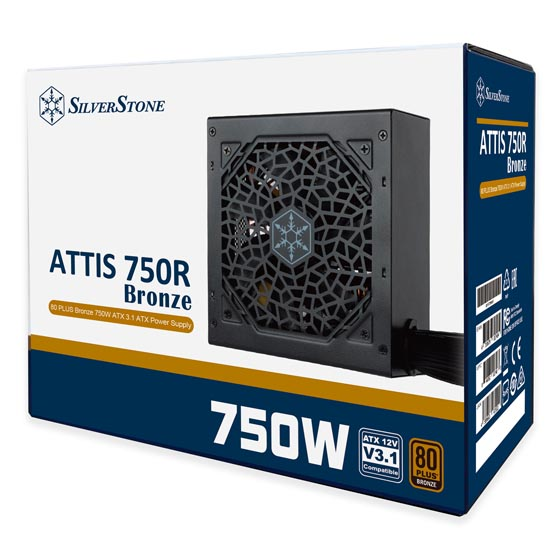 SilverStone AT750R-BF 80 PLUS Bronze 750W ATX 3.1 ATX Power Supply