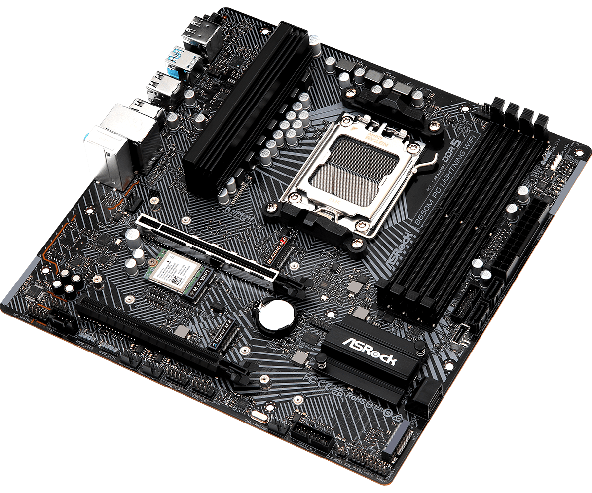 ASRock AMD B650M PG Lightning WiFi MaTX DDR5 Motherboard