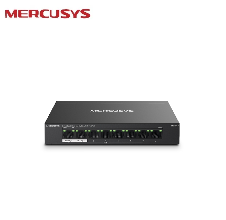 Mercusys MS108GP 8-Port Gigabit Desktop Switch with 7-Port PoE+