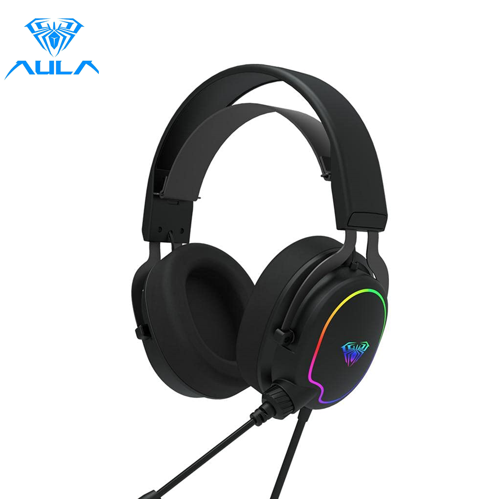 AULA F606 RGB Lighting Power Bass With Microphone Gaming Headset