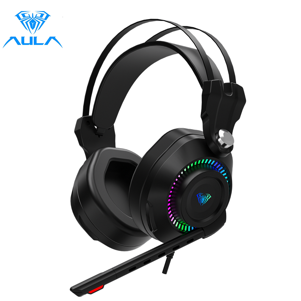 AULA F605 Wired Virtual 2.1 Surround Sound Bass Boosted Gaming Headset