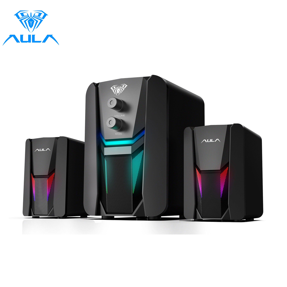 AULA N-189 Gaming Speaker 2.1 with Subwoofer Power Bass RGB Lighting Effect