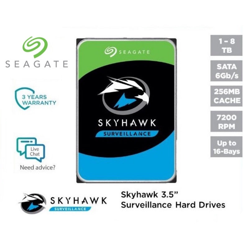 Seagate HDD Surveillance Harddisk Skyhawk CCTV Hard Drive