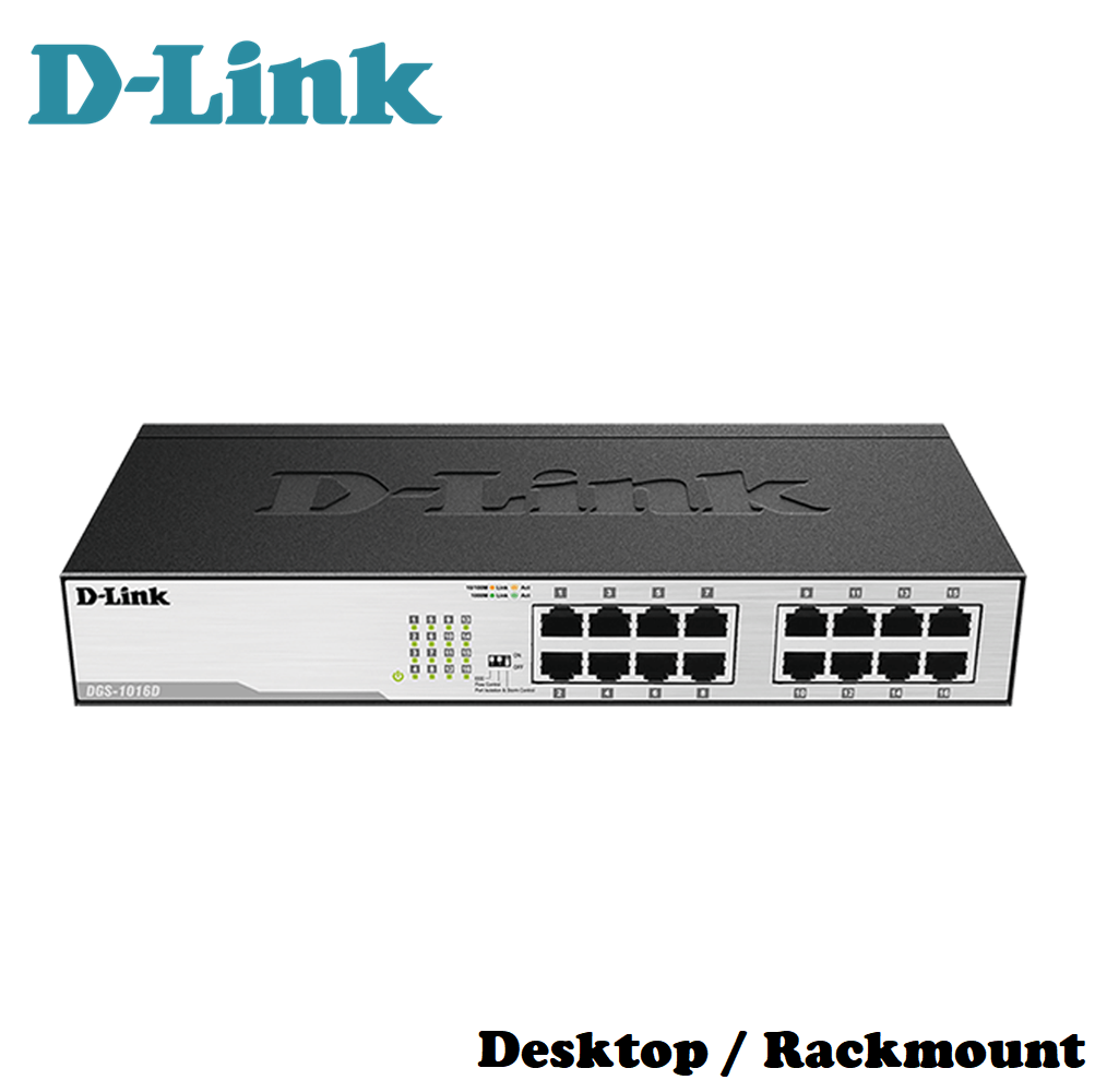 D-LINK 24 Port Gigabit Ethernet Rackmount Unmanage Switch with DIP Switch button