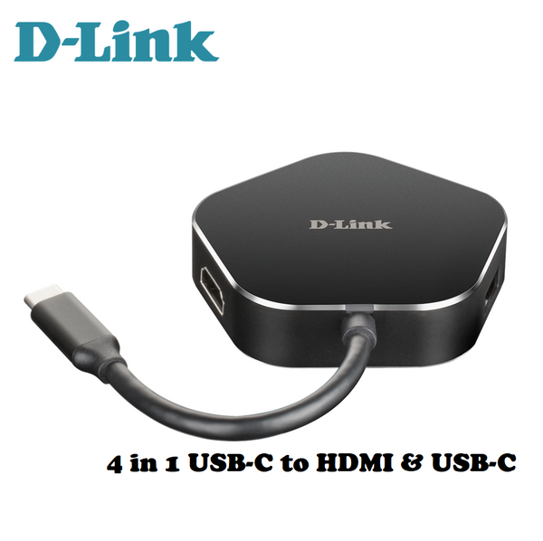 D-LINK DUB-M420 4 in 1 USB-C to HDMI & USB-C (Power Delivery & Data Sync)