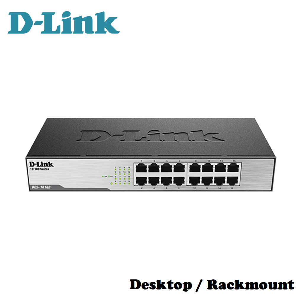 D-LINK 10/100 Ethernet Desktop Rackmount Unmanaged Switch