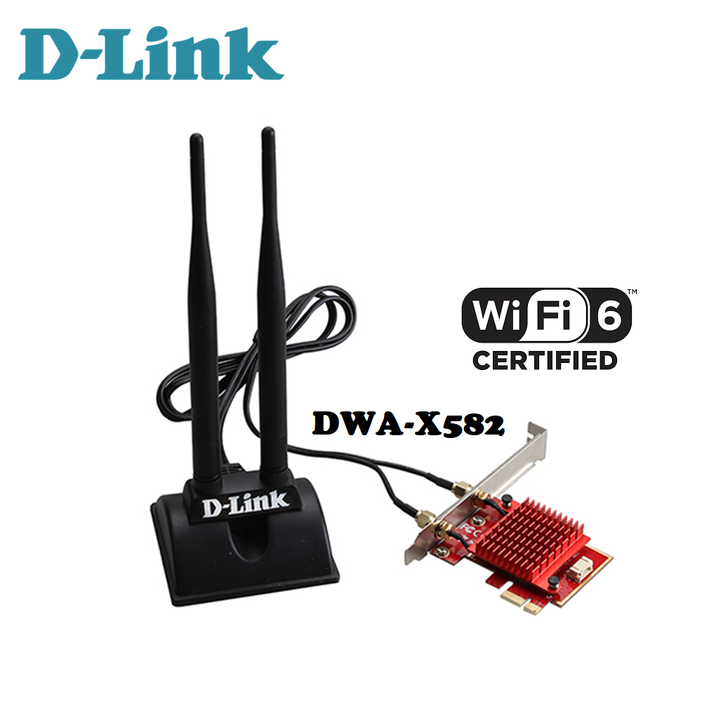 D-Link DWA-X582 / DWA-X582(E) AX3000 Wi-Fi 6 PCle Adapter with Bluetooth 5.1