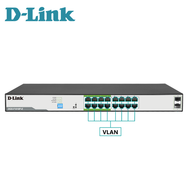 D-Link DGS-F1018P-E 250M PoE Network Switch