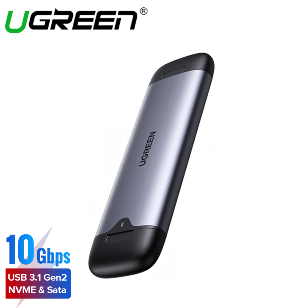 UGREEN 2-IN-1 NVMe M.2 B Key SATA to USB C Adapter 10Gbps Converter
