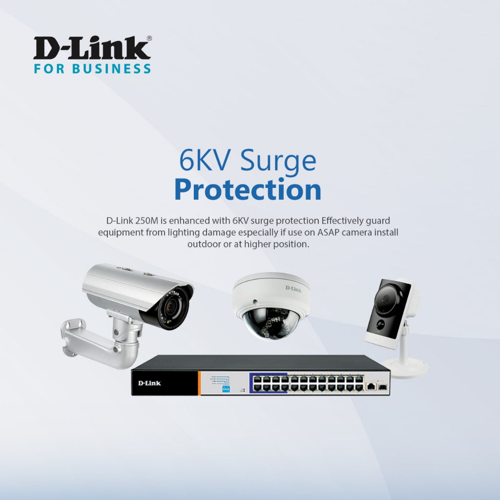 D-Link 250M Distance 100Base Fast Ethernet PoE Switch