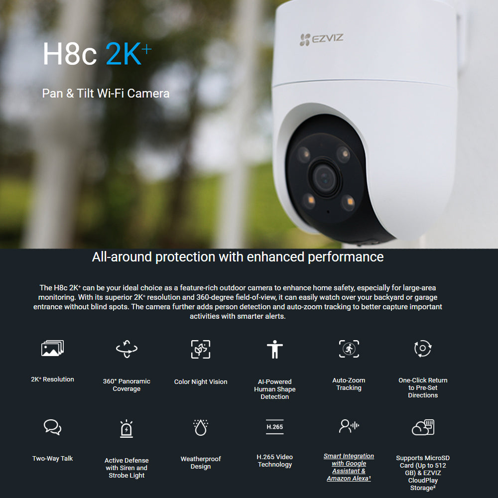Ezviz H8C 2K⁺ 2MP / 4MP Outdoor Camera