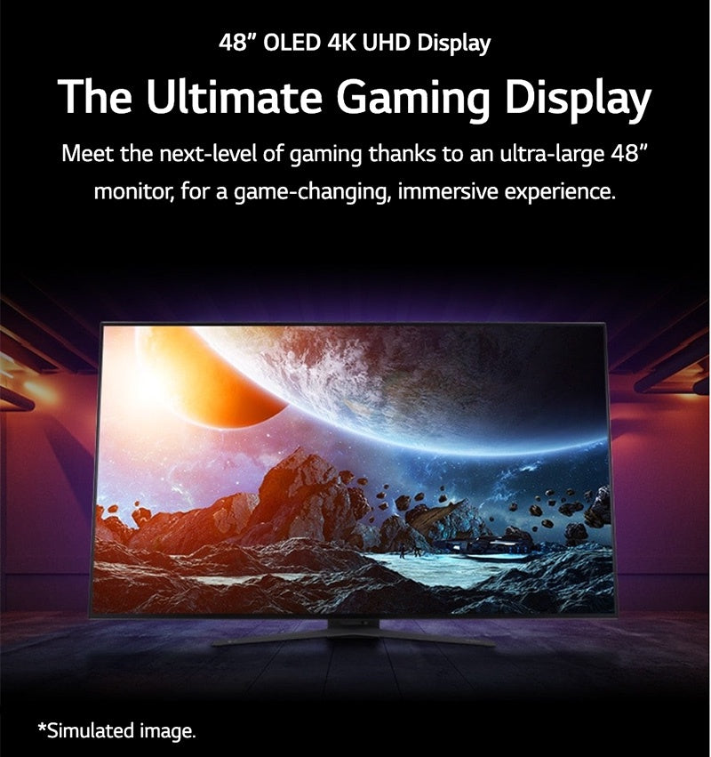 LG Ultragear 48" 48GQ900 OLED 4K 138Hz 0.1ms Gaming TV Monitor