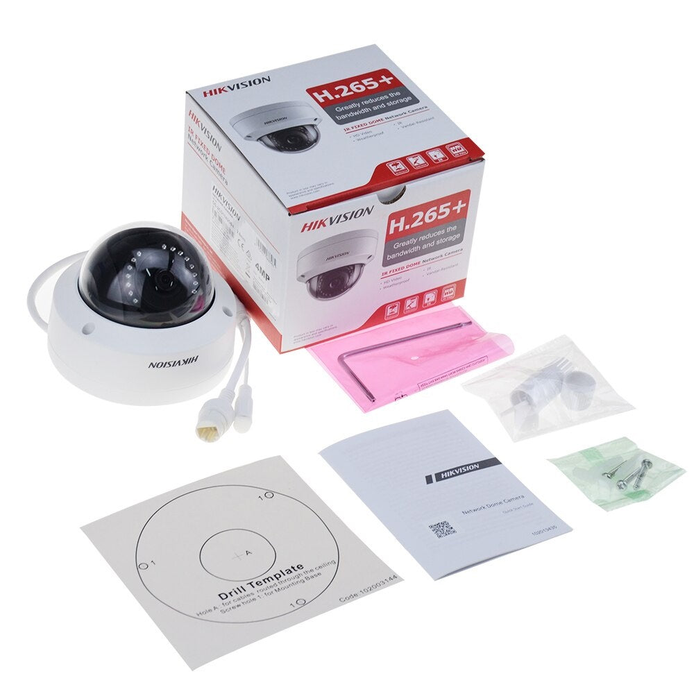 HIKVISION DS-2CD1143G0-I 4MP Fixed Dome Network Camera / HIKVISION 4MP Smart Hybrid Light Fixed Dome Network Camera