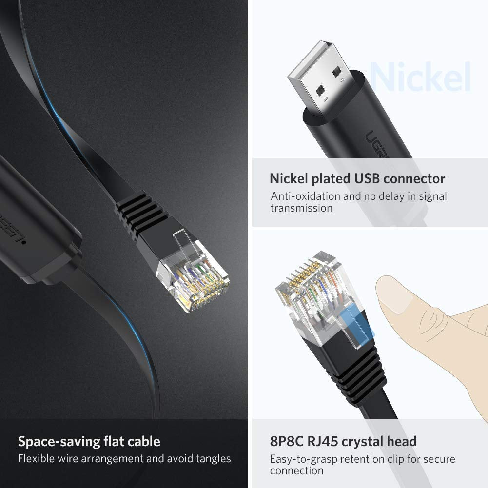 UGREEN USB A to RJ45 Console Cable RS232 Serial Converter Adapter Cisc ...