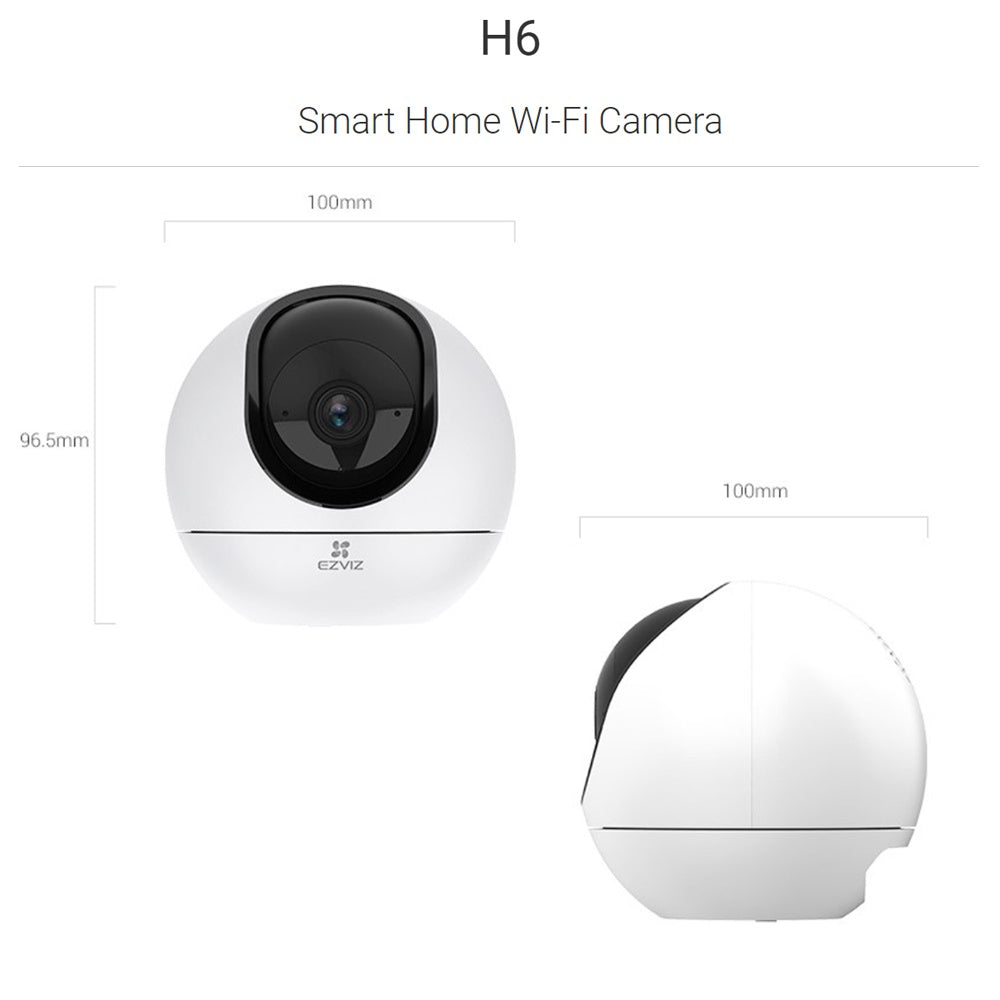 Ezviz H6 3K 5MP 1620p Night Vision Auto-Zoom Tracking IP CCTV Camera