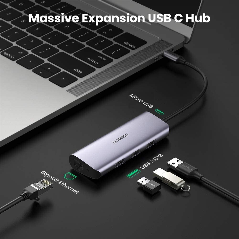 UGREEN USB-C TO 3*USB 3.0A + GIGABIT WITH 1 USB POWER PORT