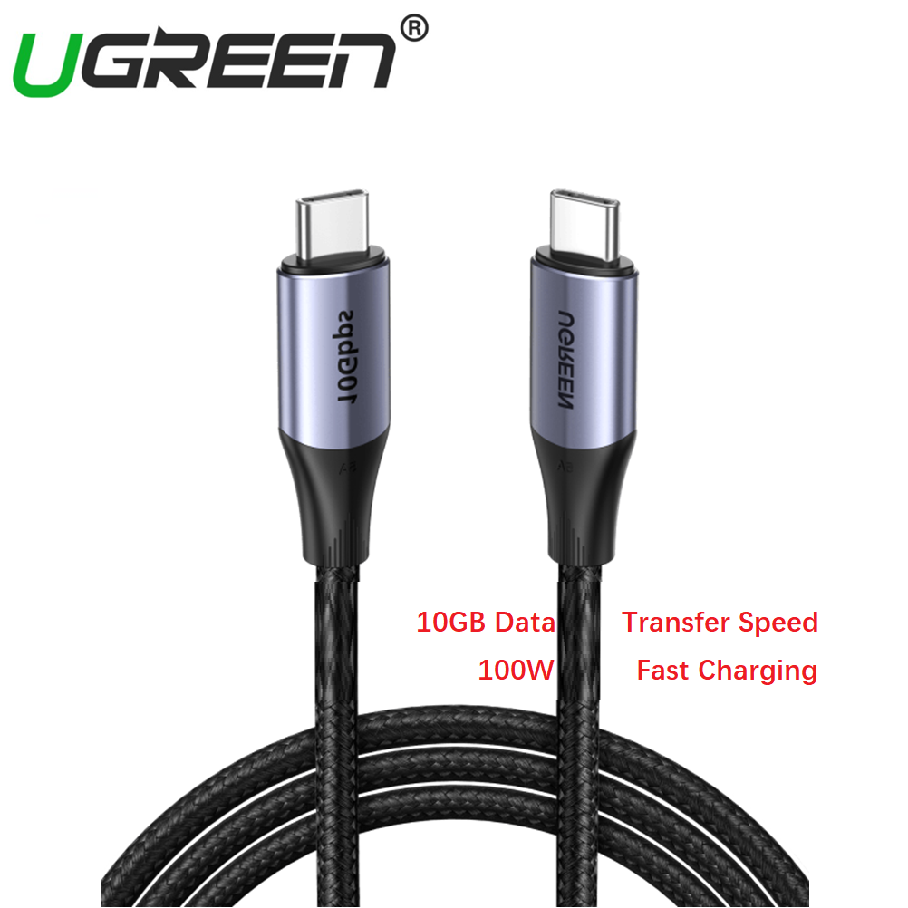 Ugreen 80150 Cable USB-C a USB-C 3.1 GEN 2 100 W 10Gbps Thunderbolt 3
