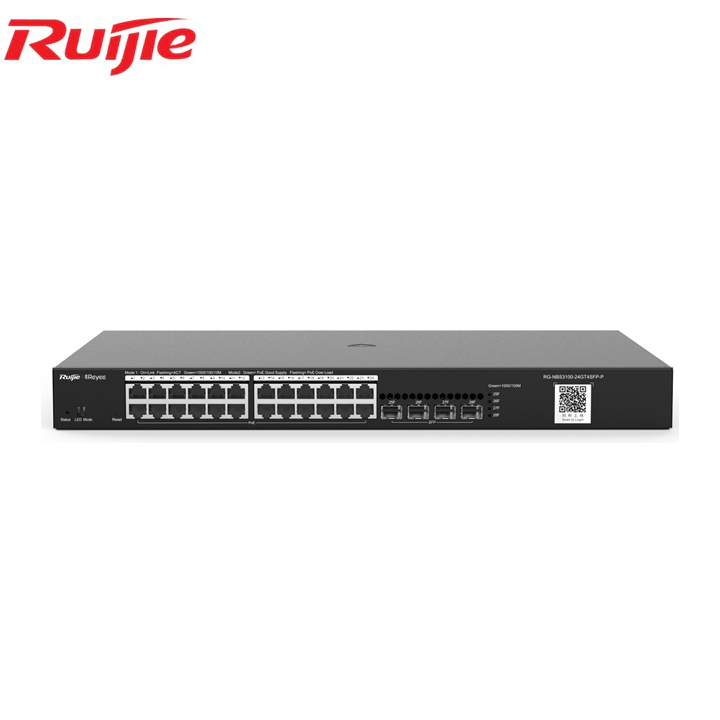 Ruijie NBS3100-24GT4SFP-P 24 Port / NBS3100-48GT4SFP-P 48 Port Gigabit Layer 2 Cloud Managed PoE Switch