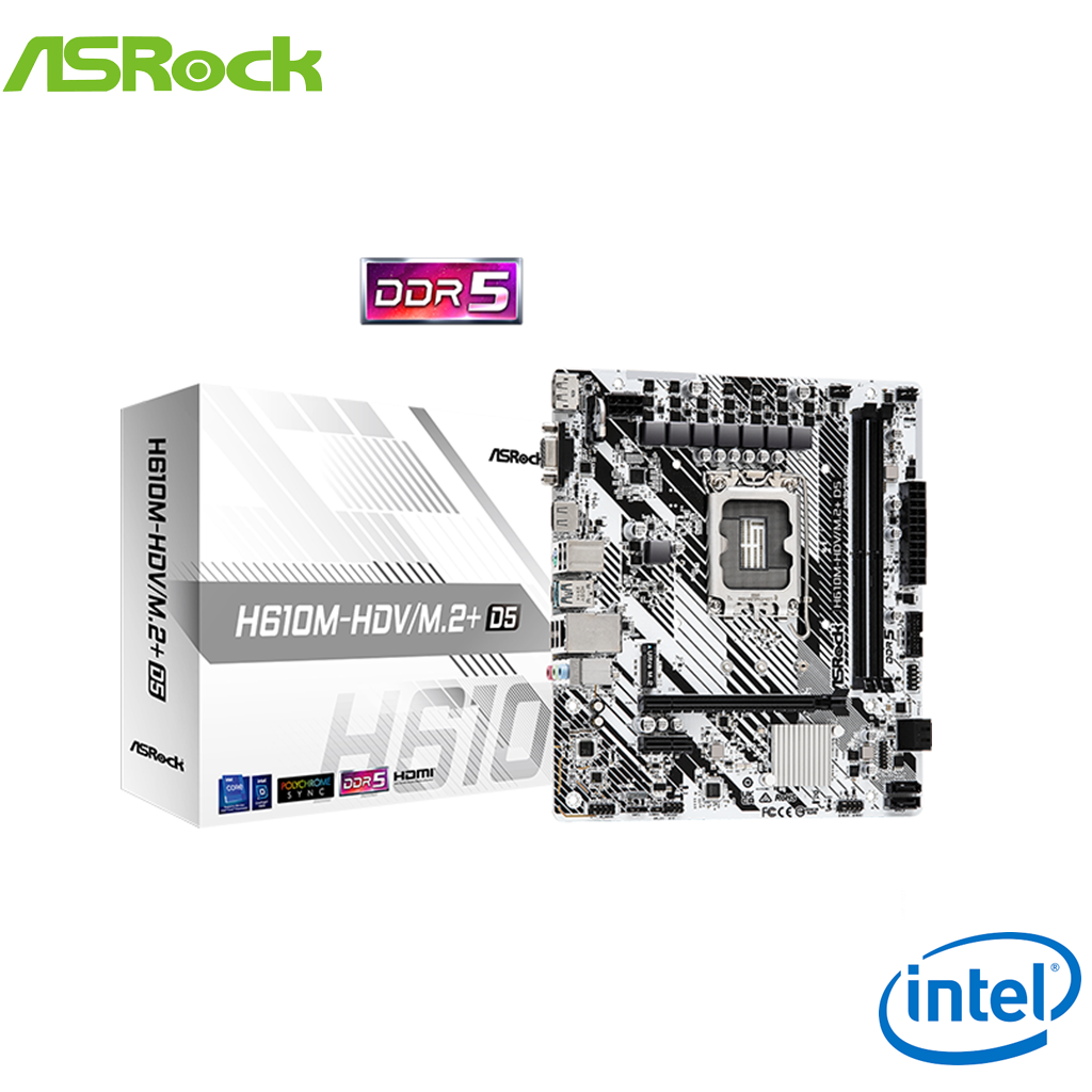 ASRock H610M-HDV/M.2+ D5 INTEL M-ATX Motherboard