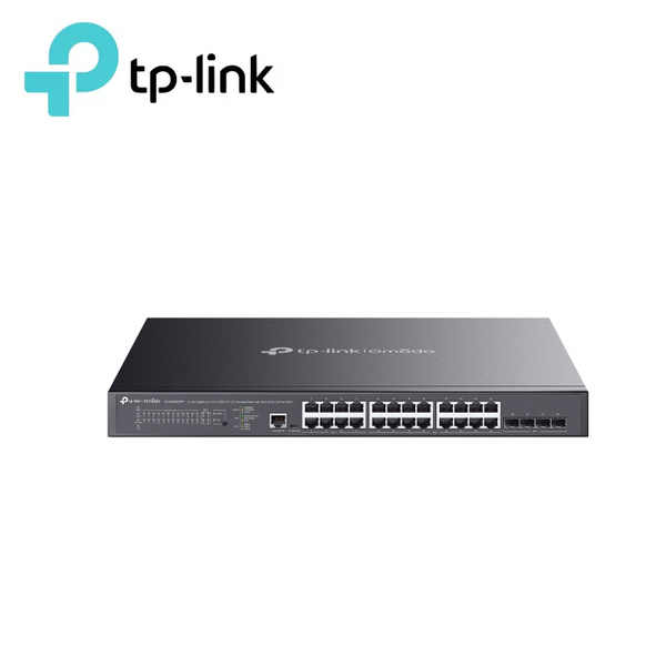 TP-Link SG3428XMPP Omada 24-Port Gigabit and 4-Port 10GE SFP+ L2+ Managed Switch with 16-Port PoE+ & 8-Port PoE++