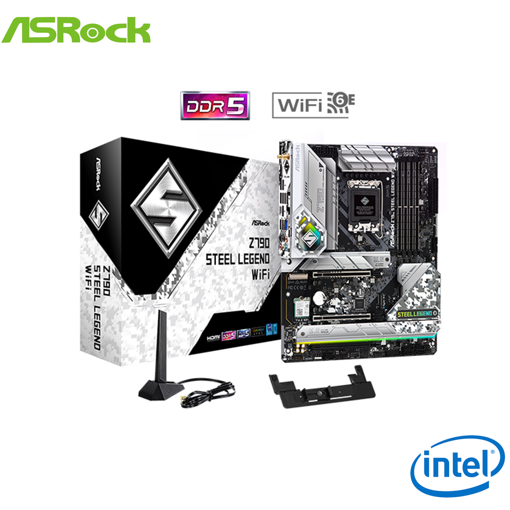 ASRock Z790 Steel Legend WiFi LGA1700 DDR5 INTEL ATX Motherboard