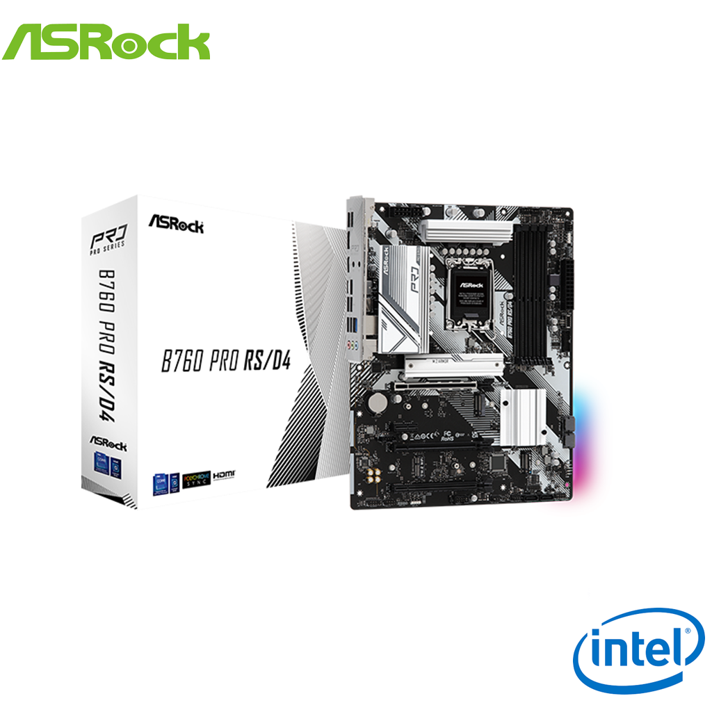 Asrock B760 PRO RS/D4 DDR4 INTEL Gaming Motherboard