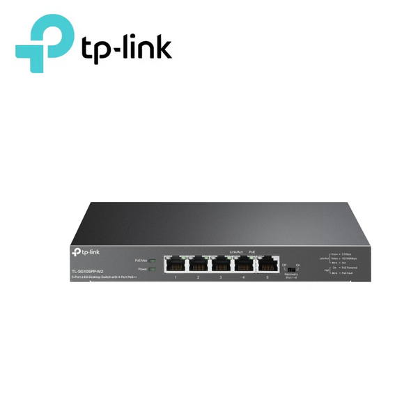 TP-Link TL-SG105PP-M2 5-Port 2.5G Desktop Switch with 4-Port PoE++